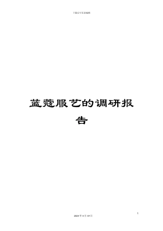 蓝蔻服艺的调研报告