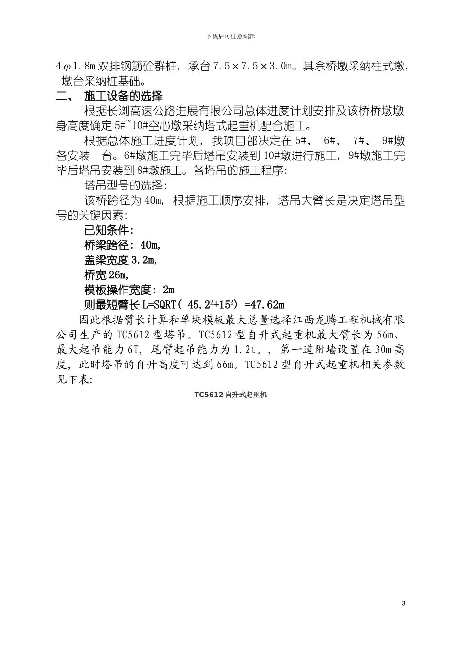 西竹山高架桥塔吊施工专项方案模板_第3页