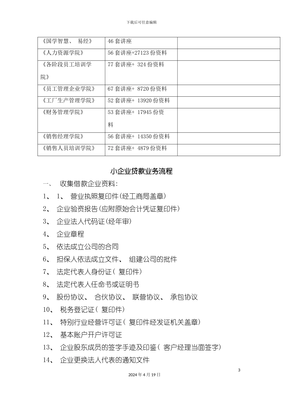 试谈小企业贷款业务流程模板_第3页