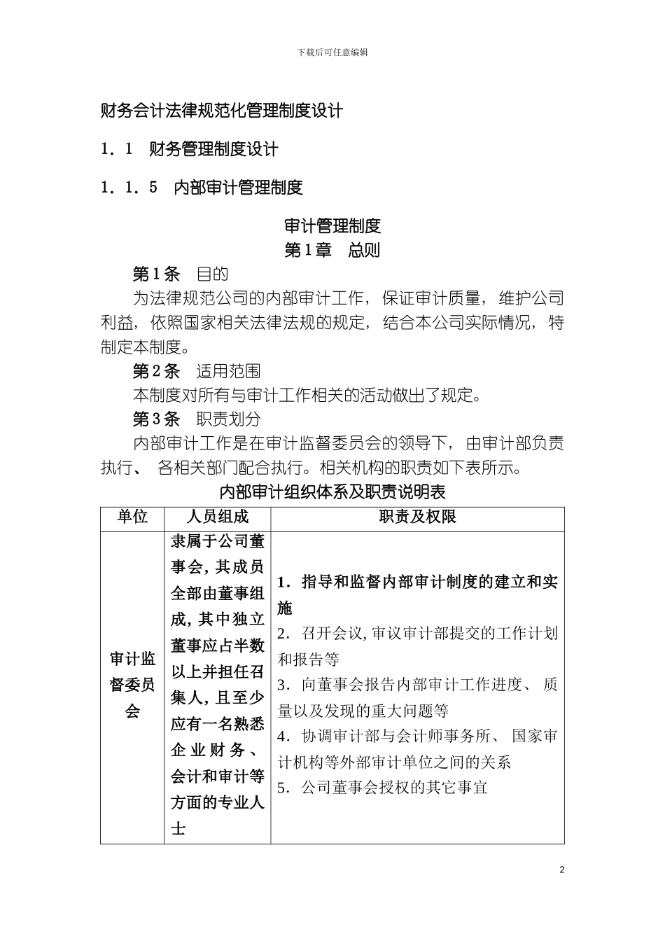 财务会计规范化管理制度模板_第2页
