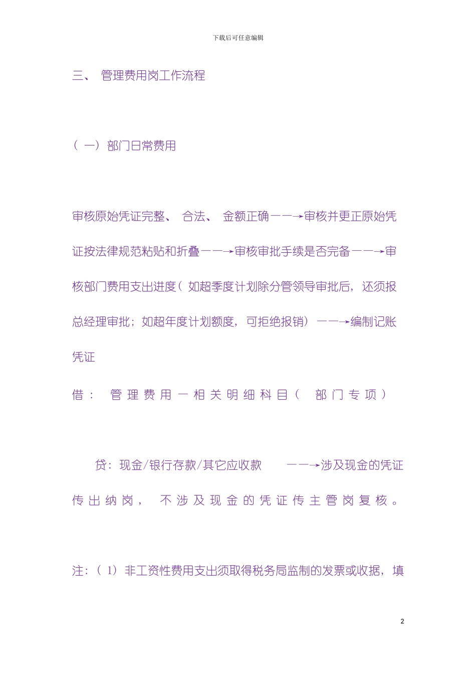 财务制度管理费用模板_第2页