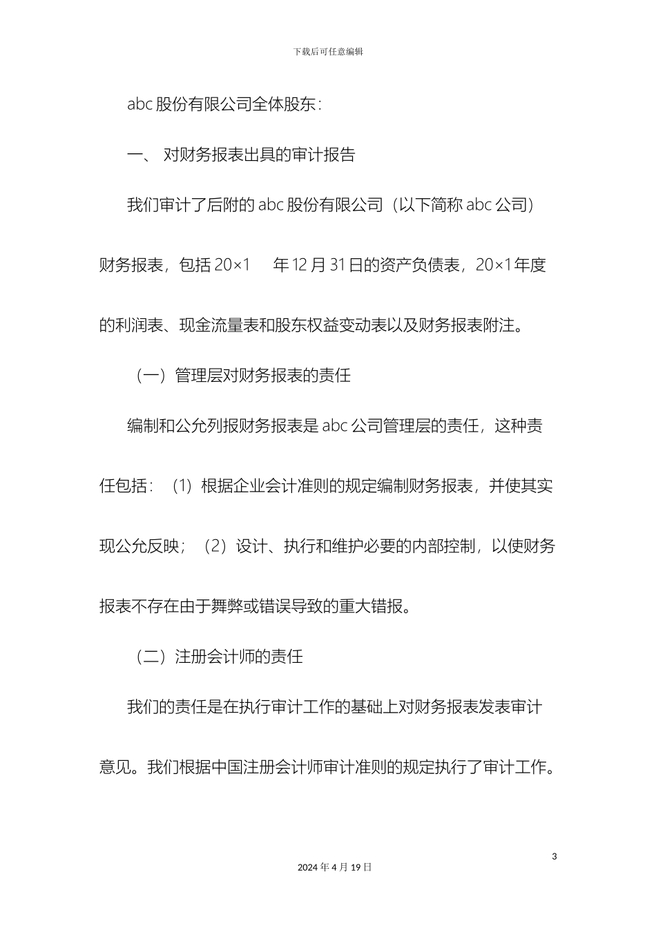 财务报表审计报告格式_第3页