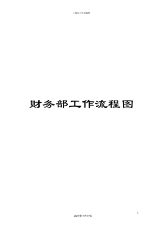 财务部工作流程图