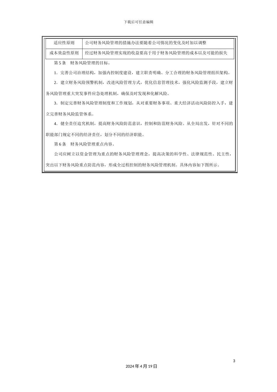 财务风险控制管理制度_第3页