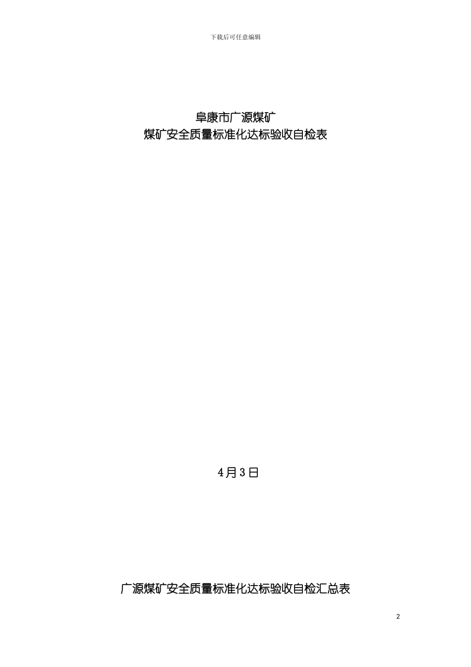 质量标准化自检打分表模板_第2页