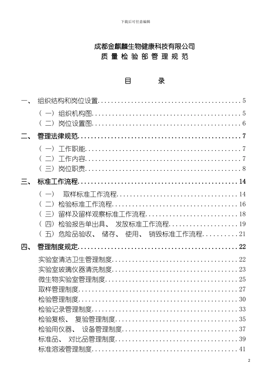 质量检验部管理规范模板_第2页