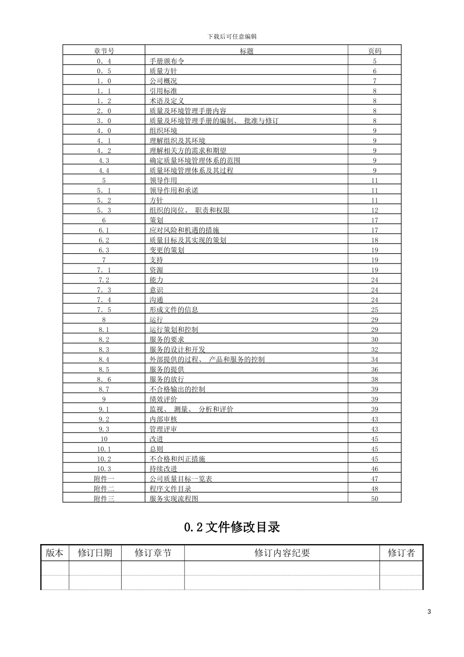 质量环境手册样稿模板_第3页