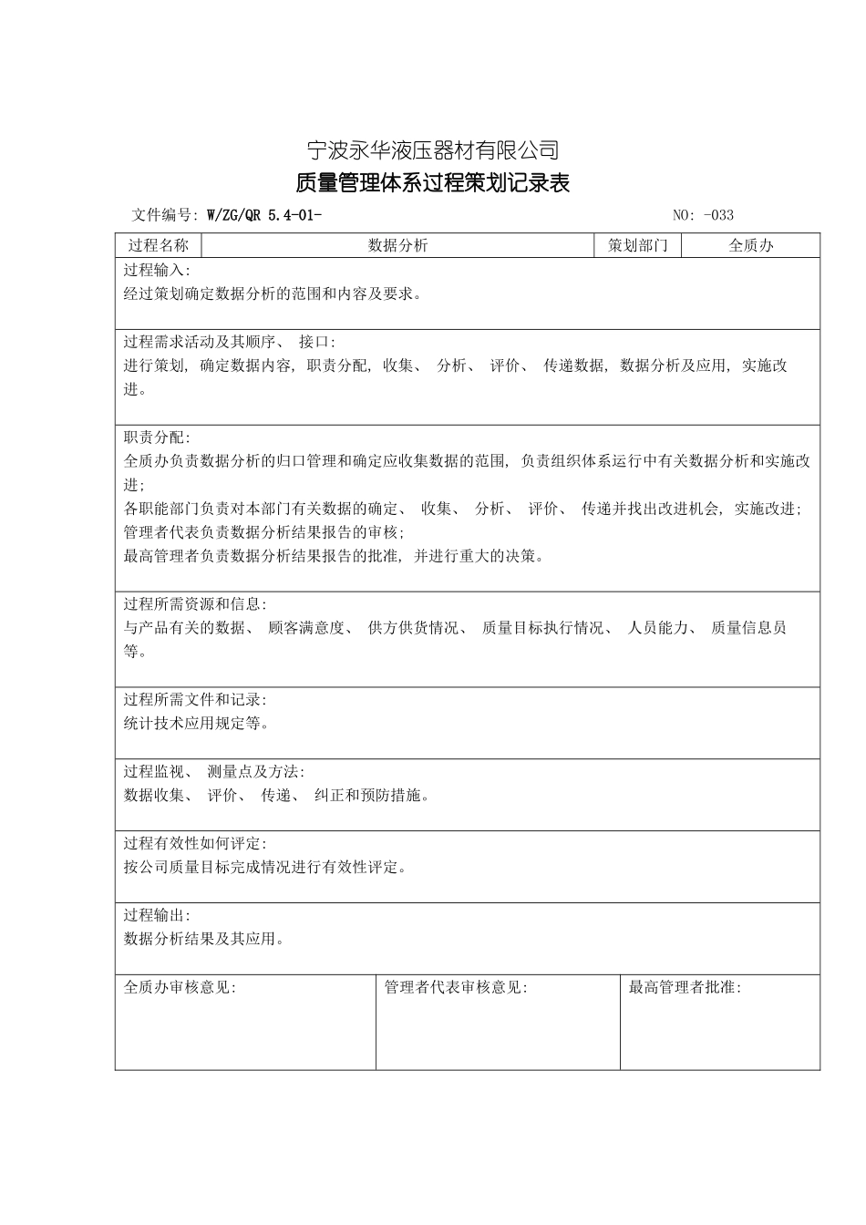 质量管理表格策划表数据模板_第2页