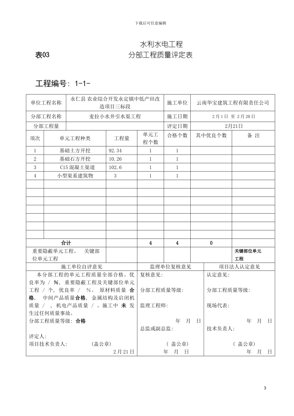 质量评定表模板_第3页