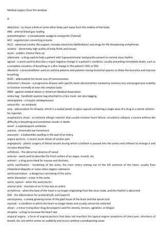 医学专用英语术语