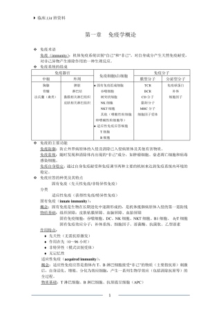 医学免疫学重点整理