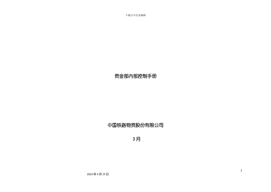 资金部内控手册缺矩阵模板_第2页