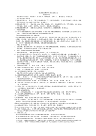 医学微生物学重点