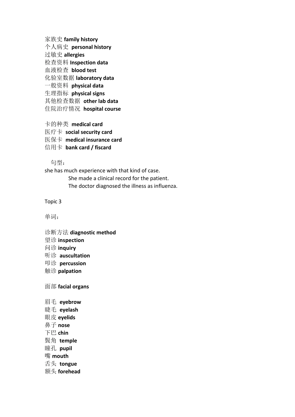 医学护理专业英语词汇大全_第2页