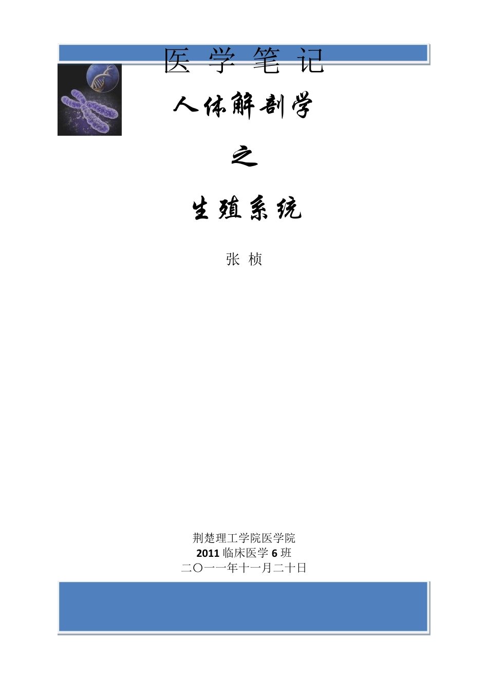 医学笔记：人体解剖学之生殖系统_第1页