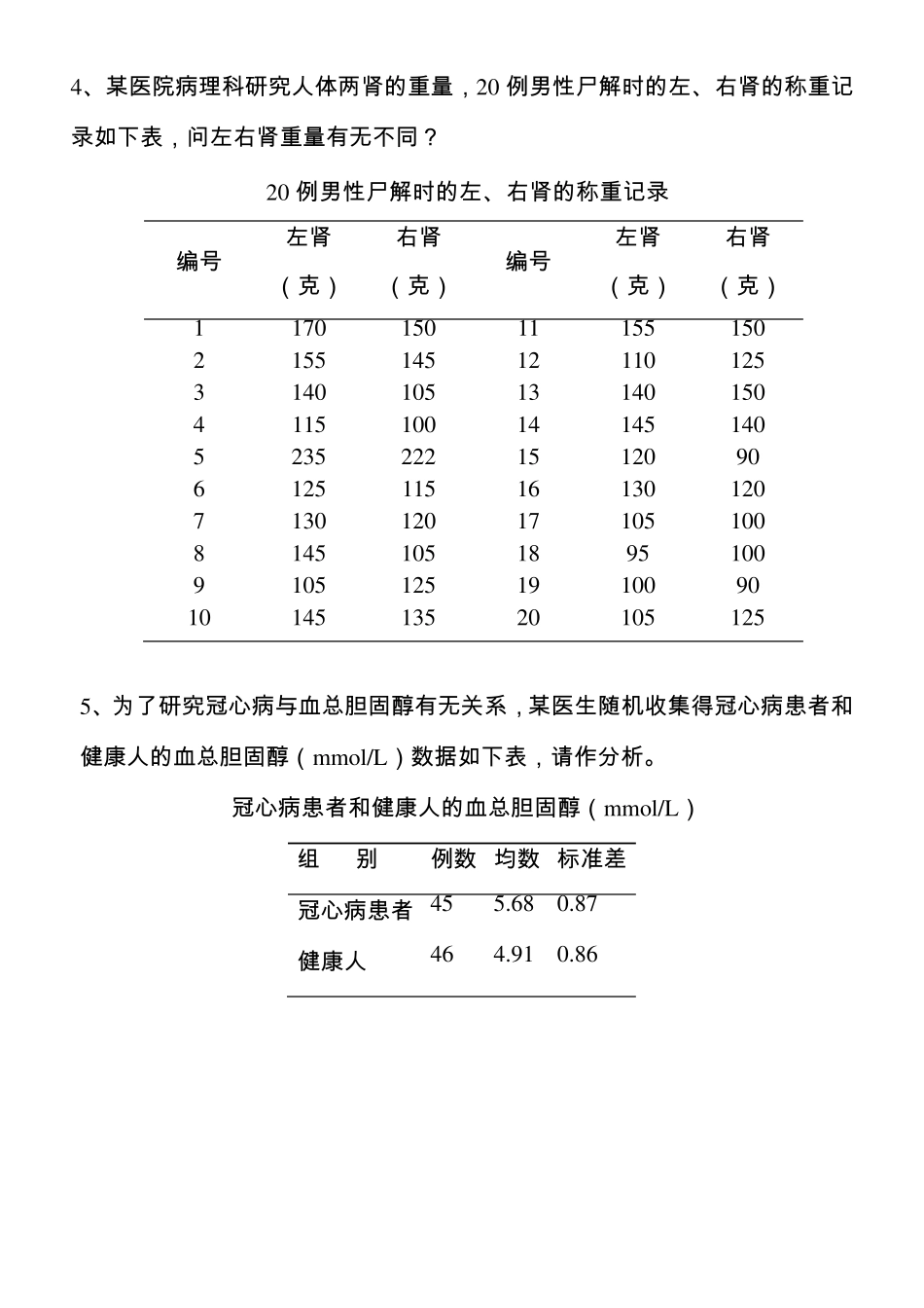 医学统计学练习题_第2页
