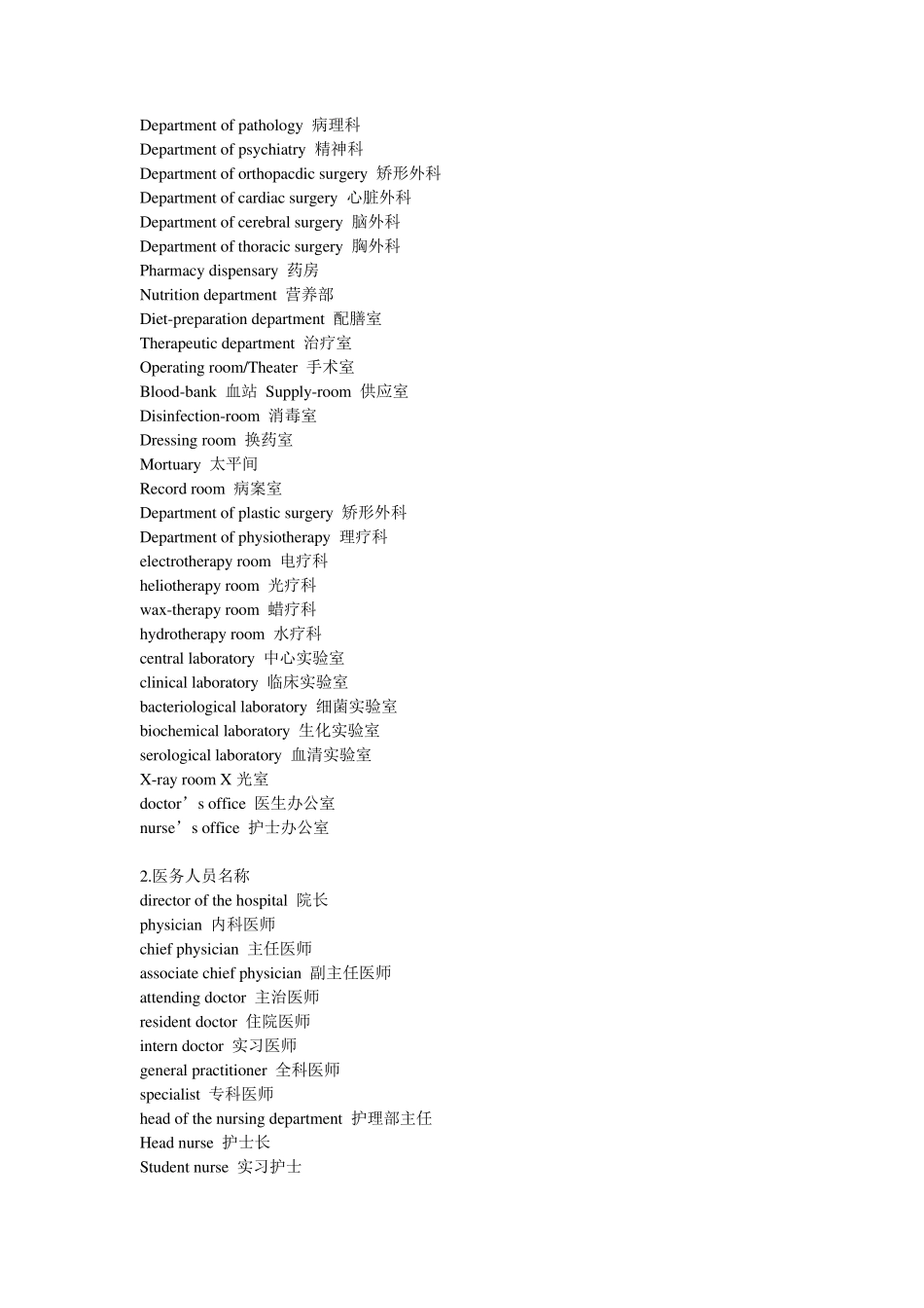 医学英语常用词汇_第2页