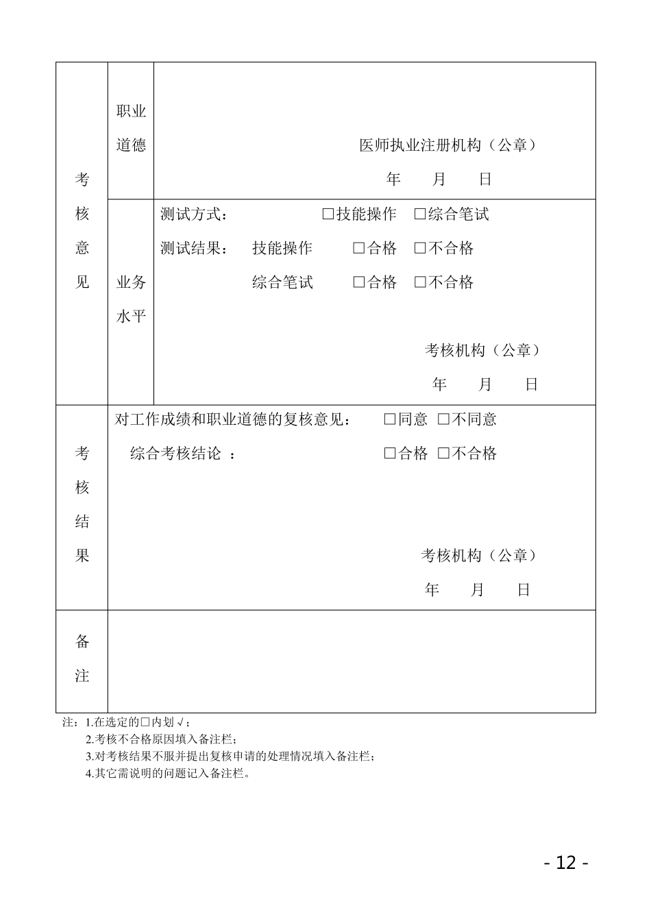 医师定期考核表_第2页