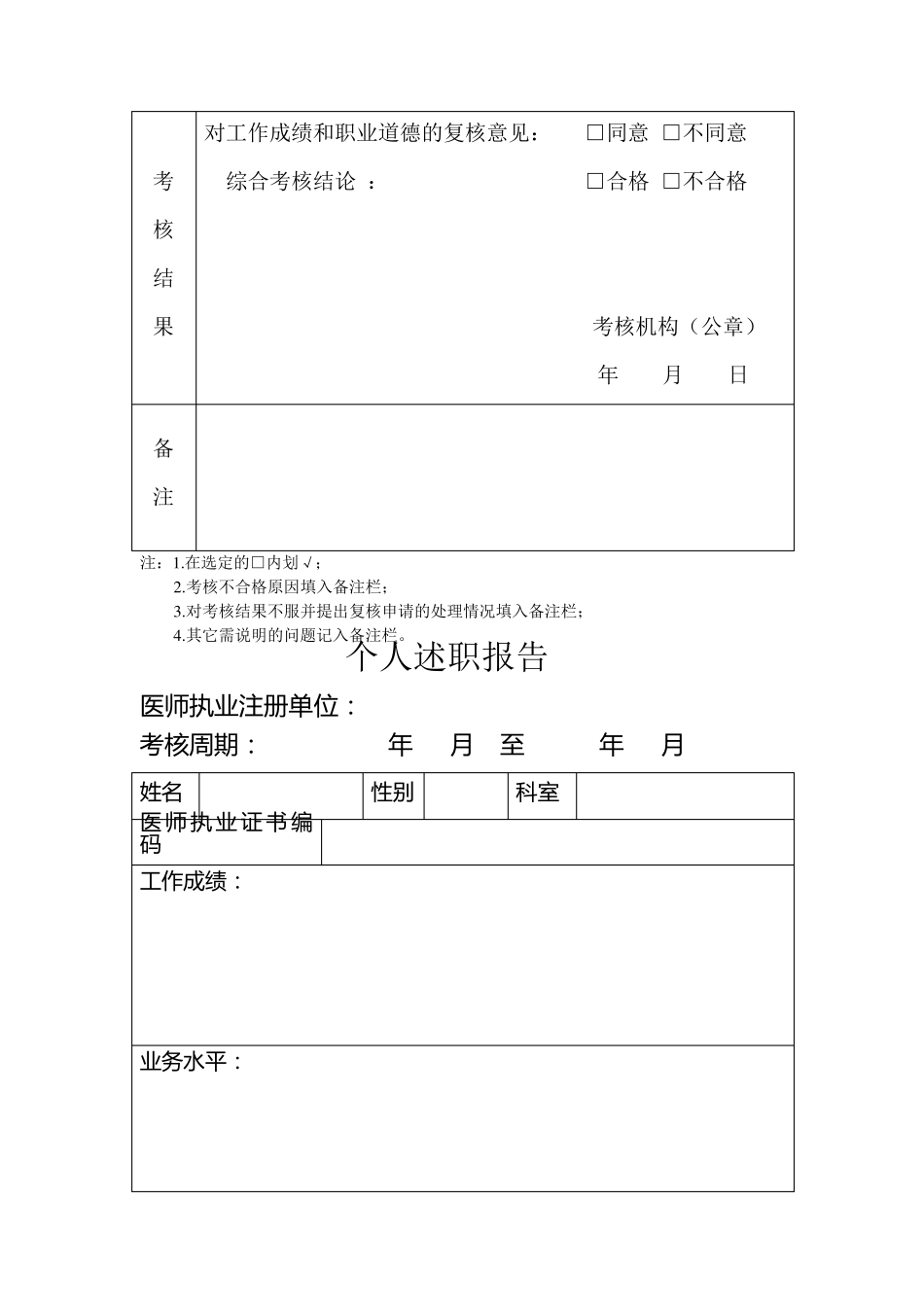 医师定期考核表模板_第3页