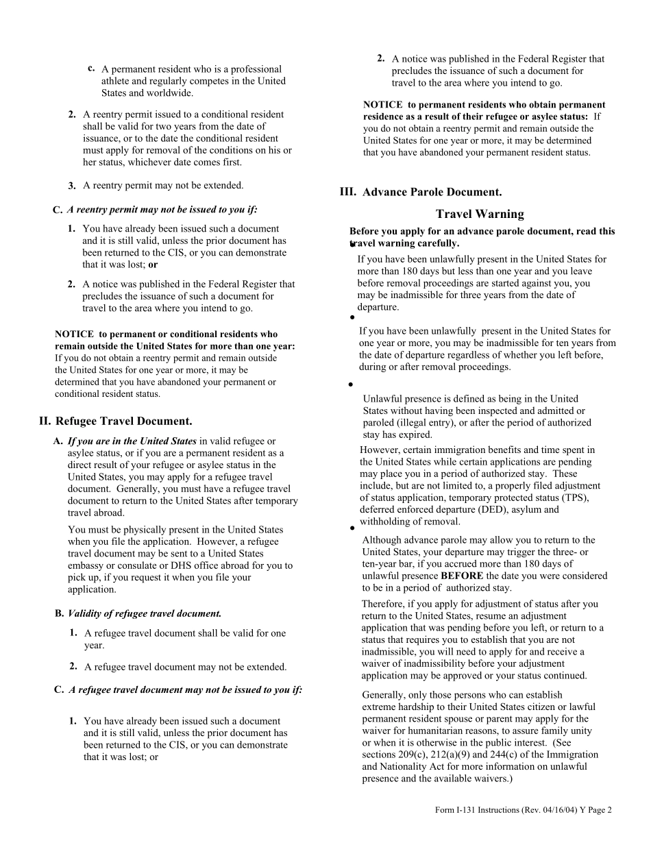 回美证申请表I131_第3页