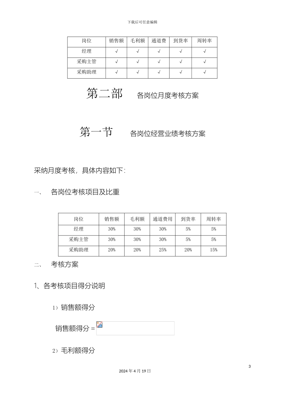 超市采购考核方案_第3页