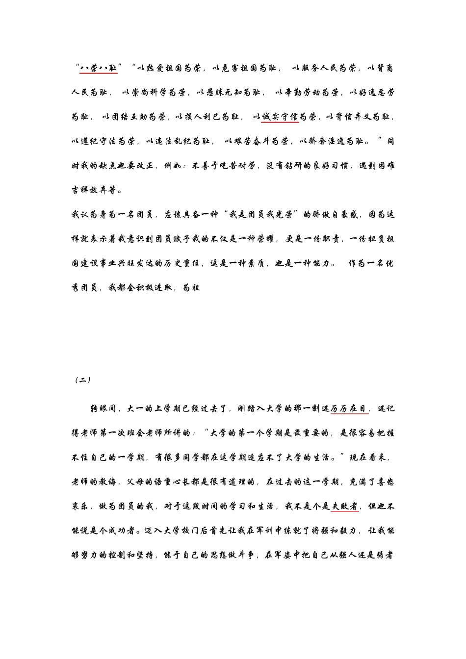 团员教育评议自我小结范文_第2页