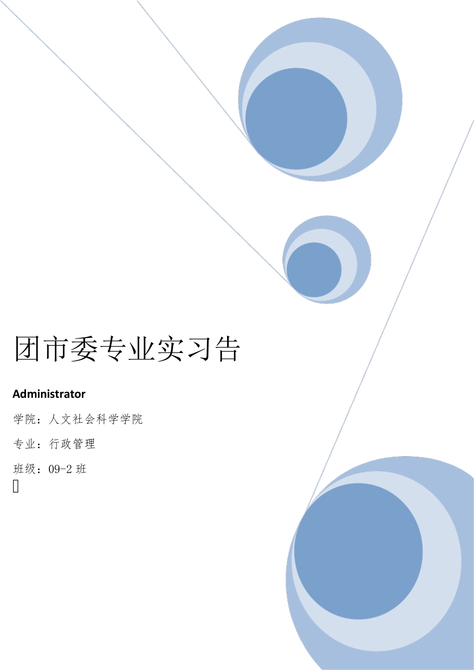 团市委实习报告_第1页