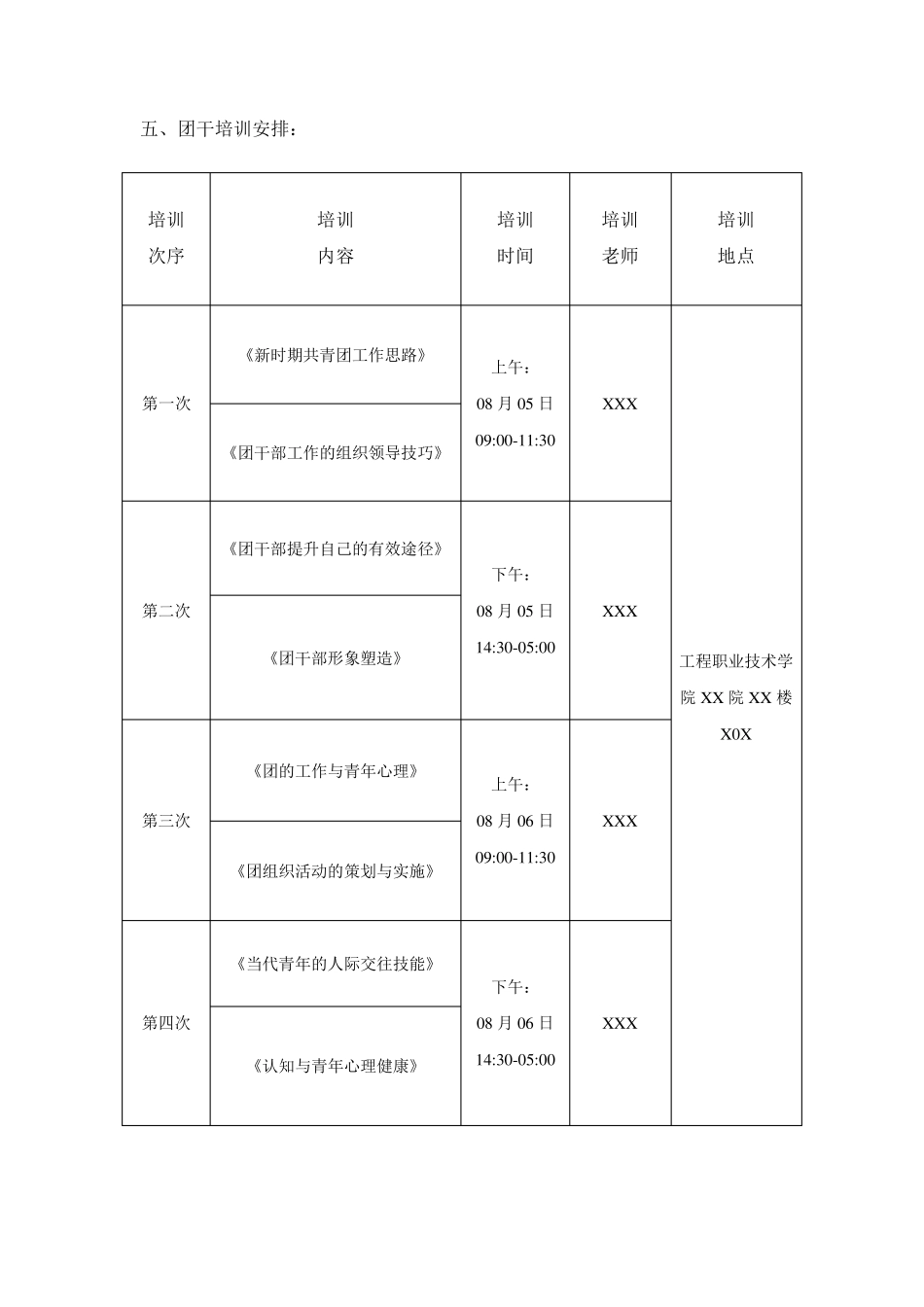 团干部培训方案_第2页