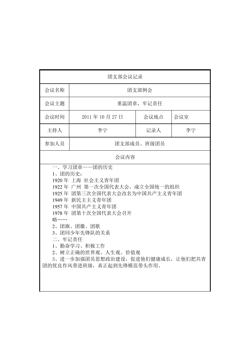 团支部会议记录_第2页