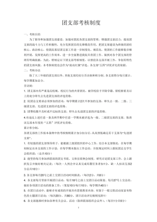 团支部考核制度