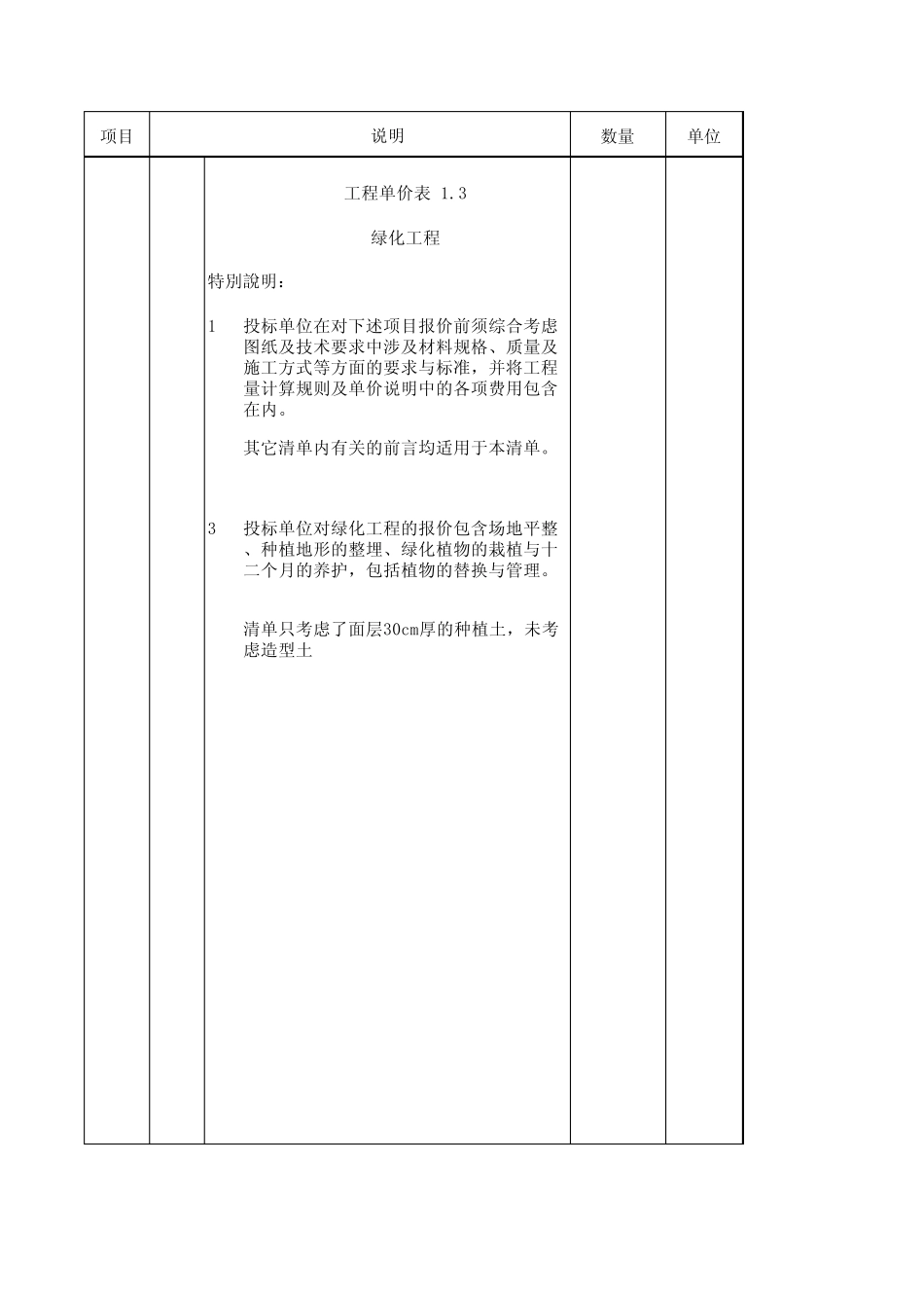 园林景观工程量清单2.21_第1页