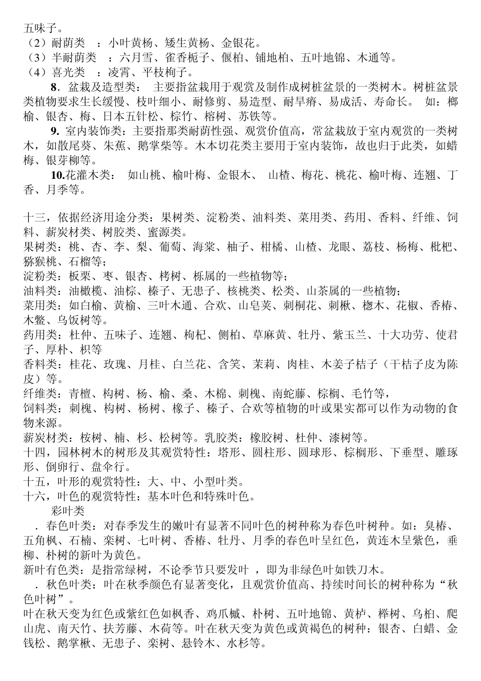 园林树木学复习资料!大学必过!_第3页