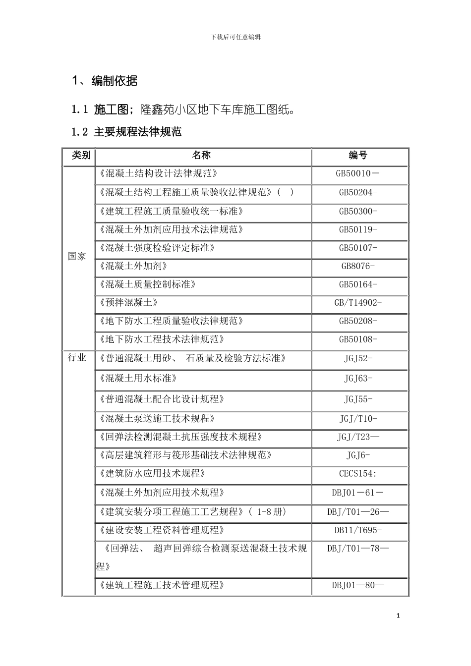 车库混凝土施工方案模板_第2页