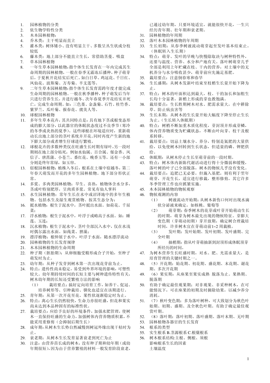 园林植物栽培养护重点_第1页