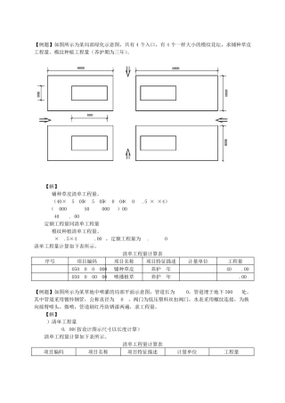 园林绿化造价计算题