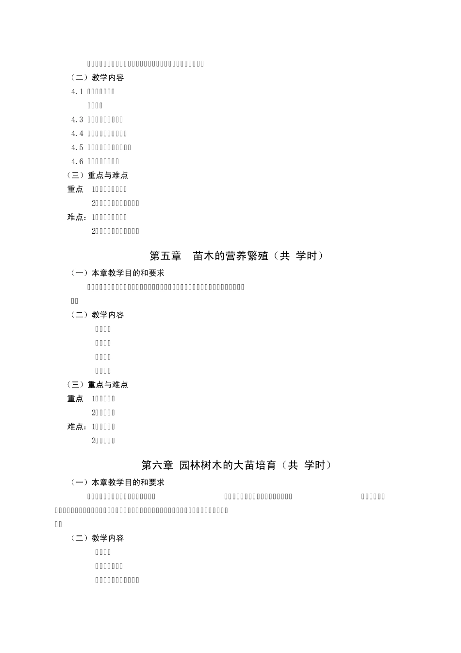 园林苗圃学教学大纲园林_第3页