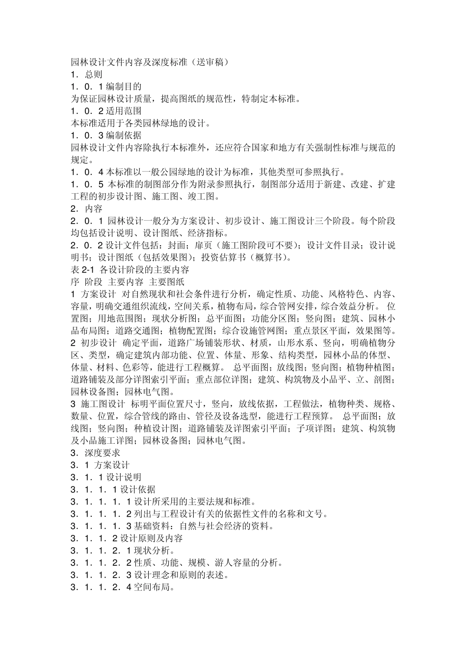 园林设计文件内容及深度标准_第2页