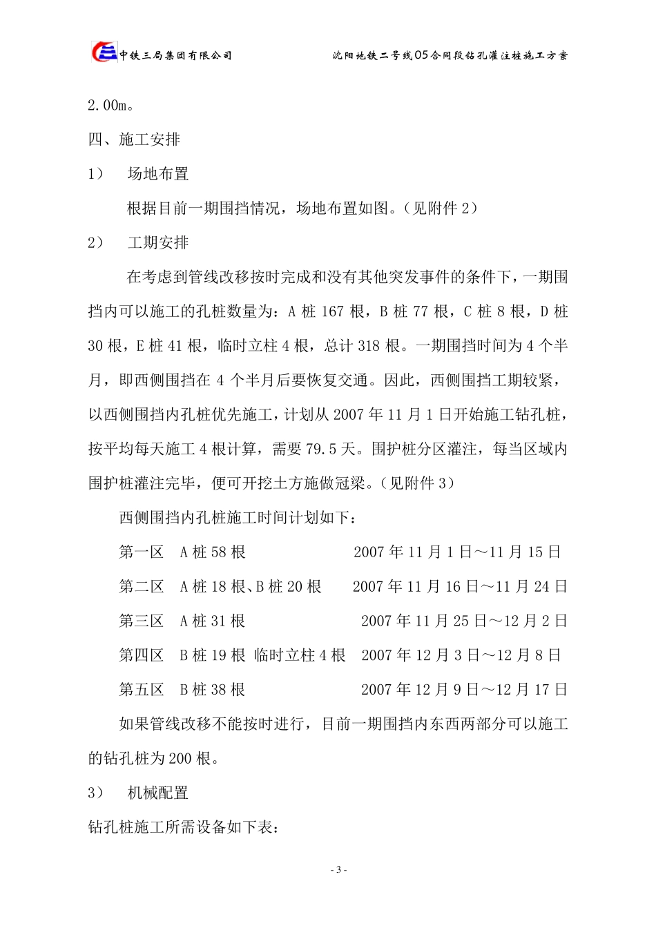 围护钻孔灌注桩施工方案_第3页