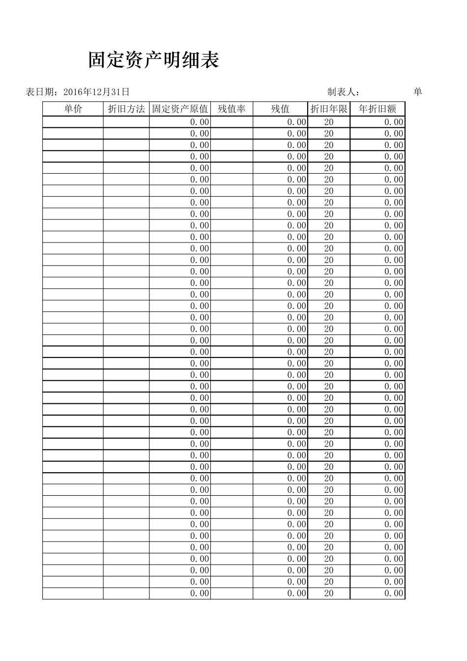 固定资产明细表_第3页