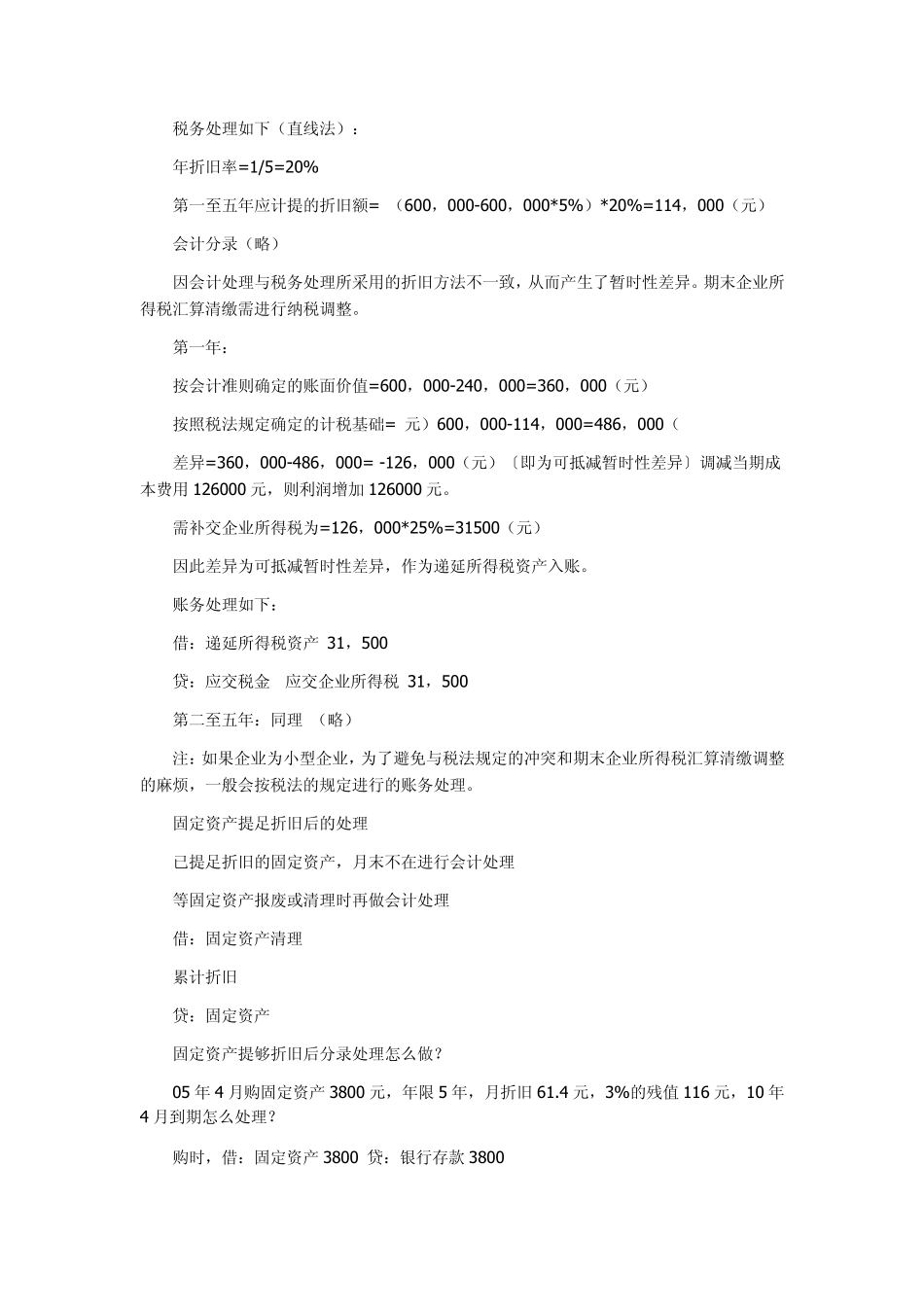 固定资产计提分录_第2页