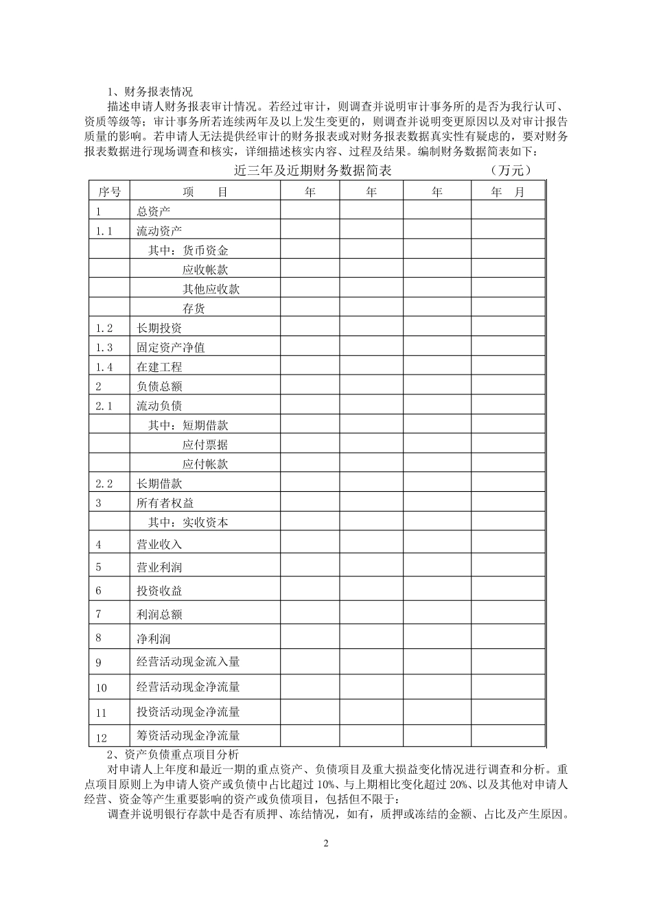 固定资产项目贷款评估报告模板_第2页