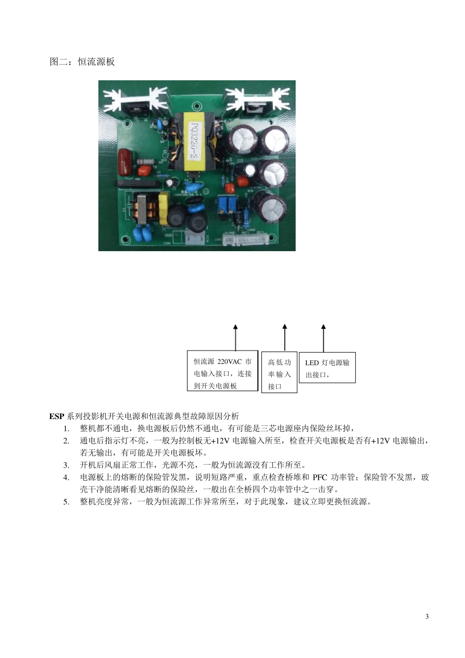 国产投影机维修手册_第3页
