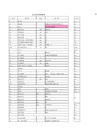 国内主流风力发电机技术参数