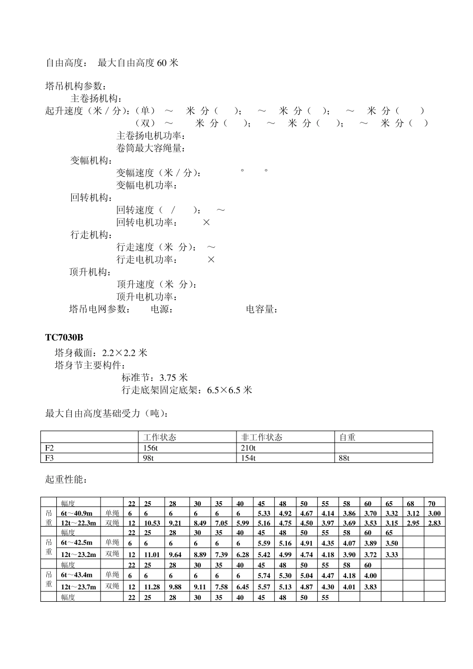 国内主要塔吊(塔式起重机)参数_第3页