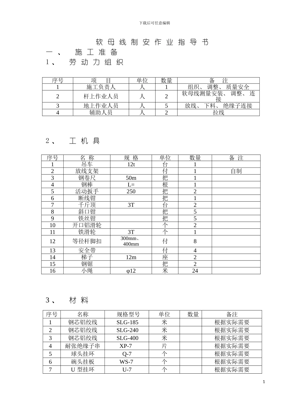 软母线制安施工工艺模板_第2页