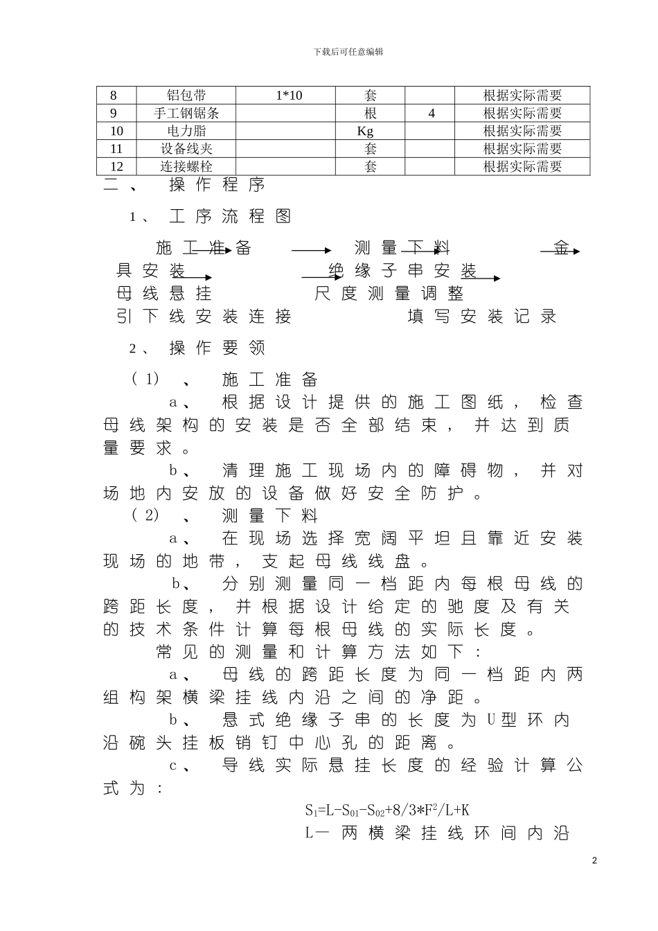 软母线制安施工工艺模板_第3页