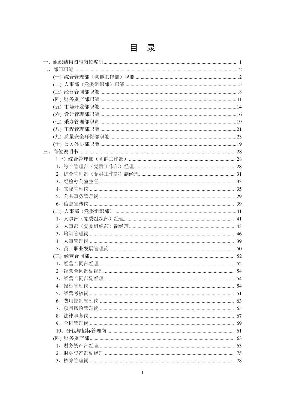 国内事业部本部部门职能和岗位说明书_第2页