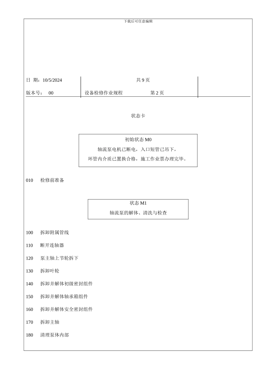 轴流泵检修作业规程_第2页