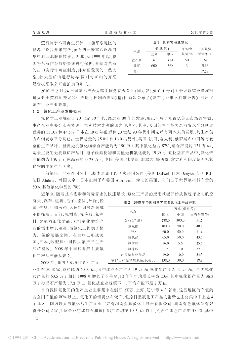 国内外氟化工基本情况和甘肃氟化工产业发展方向_第2页