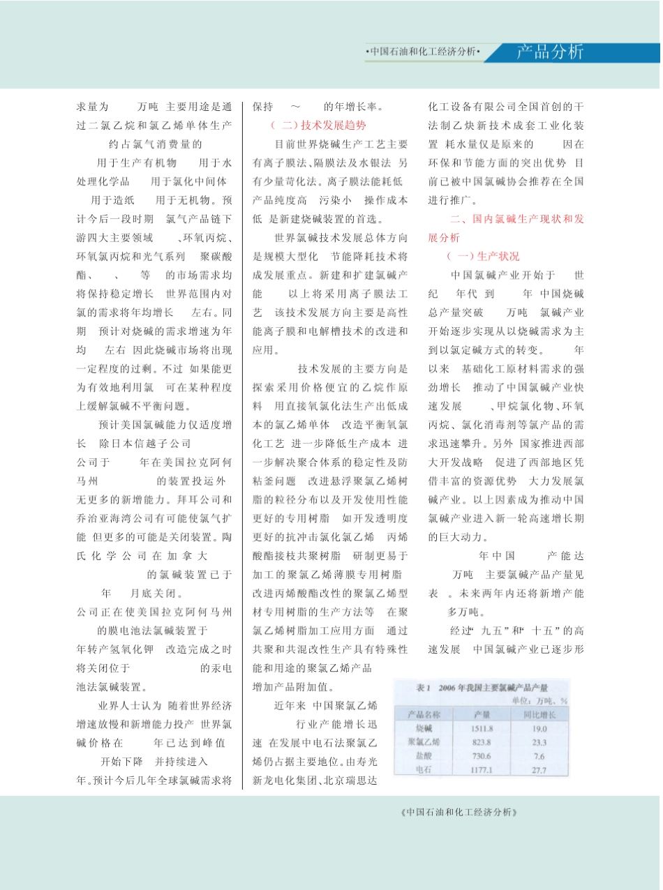 国内外氯碱行业生产现状和发展分析_第2页